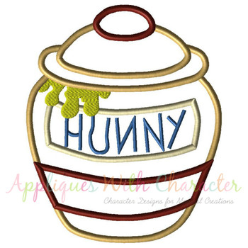 Winnie the Pooh Honey Pot Applique Design