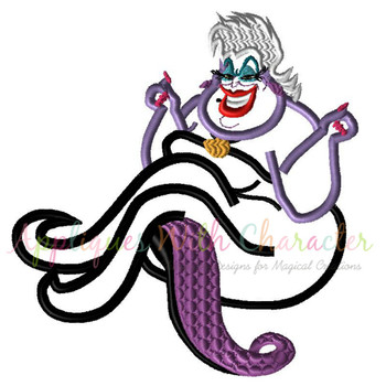 Little Mermaid Ursula Full Body Applique Design