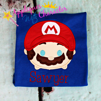 Mario Tsum Tsum Face Applique Design Mario Tsum Tsum Face Applique Design