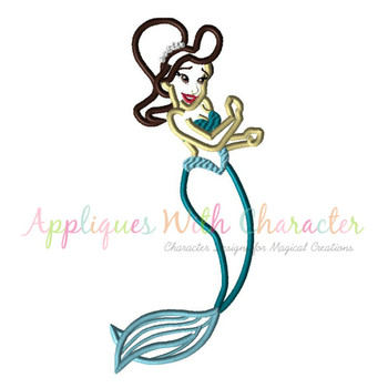 Mermaid Sister 3 Applique Embroidery Design
