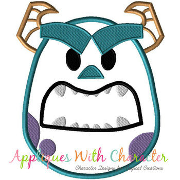 Monsters inc. Sully Emoji Appilque Design