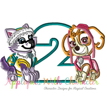 Paw Patrol Skye Everest Two Applique Design
