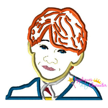 Ron Weasley Wizard Applique Embroidery Design