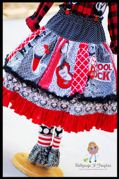 School Of Rock Musical Applique Embroidery Design