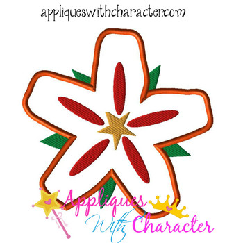 Moana Island Flower Applique Embroidery Design