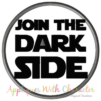 Star Wars Join The Dark Side Applique Design