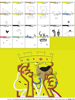 Robin Hood Prince John Bust Applique Design