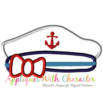 Cruise Hat Girl Applique Design