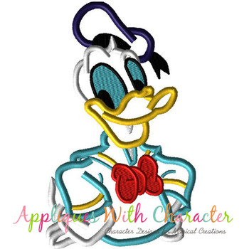 Donald Duck Bust Applique Embroidery Design