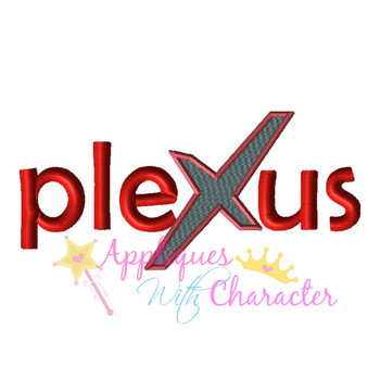 Plexus Logo Filled X Applique Design