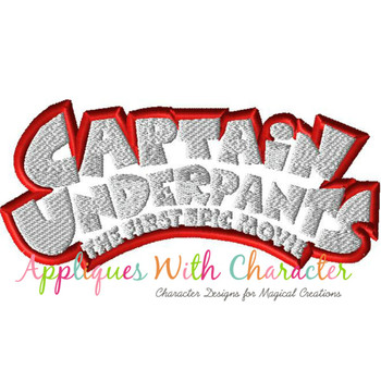 Captain Underwear Logo Applique Design