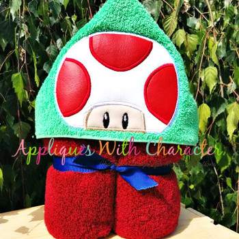 Mushroom Peeker Applique Embroidery Design