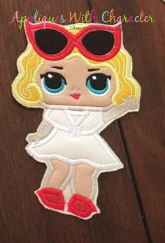 LOL Doll Leading Lady Applique Embroidery Design