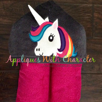3D Unicorn Peeker Applique Embroidery Design