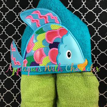 Colorful Fish 3D Peeker Applique Design 