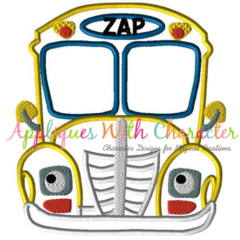 Magic Bus Peeker Applique Embroidery Design