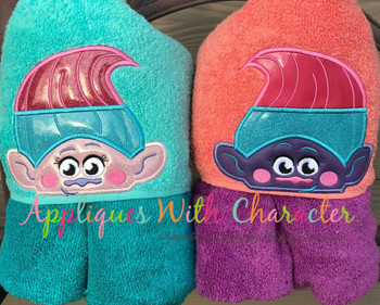 Twin Troll 2 Peeker Applique Design Bundle