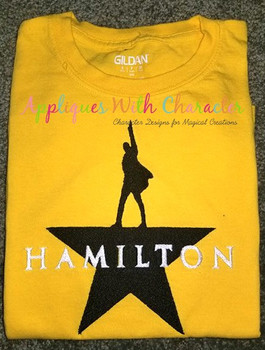 Hamilton Musical Logo Filled Embroidery Design