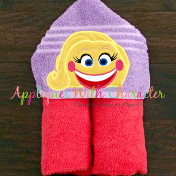 Smiley Emoji Emoticon Peeker Applique Design