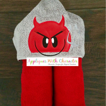 Emoji Emoticon Devil Peeker Applique Design