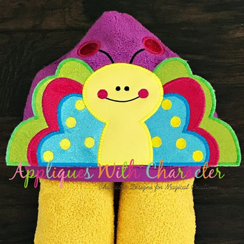 3D Butterfly Peeker Applique Design