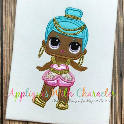 LOL Doll Genie Applique Embroidery Design