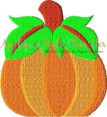 Pumpkin Filled Stitch Embroidery Design
