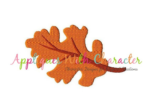 Autumn Leaf Filled Stitch Embroidery Design