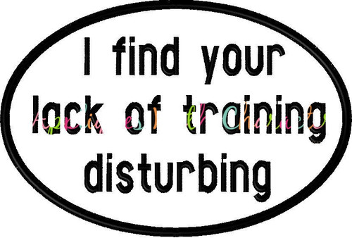Star Wars Run Lack of Training Applique Embroidery Design
