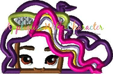 Sun Girl Roxy Peeker Applique Embroidery Design