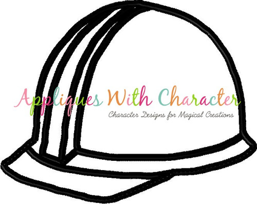 Construction Hat Peeker Applique Design