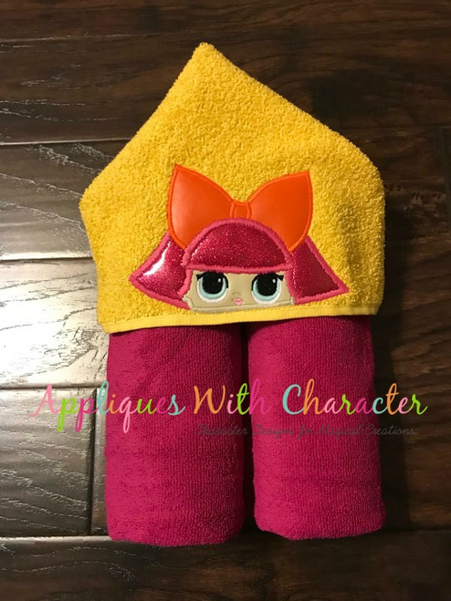 LOL Big Bow Doll Peeker Applique Embroidery Design