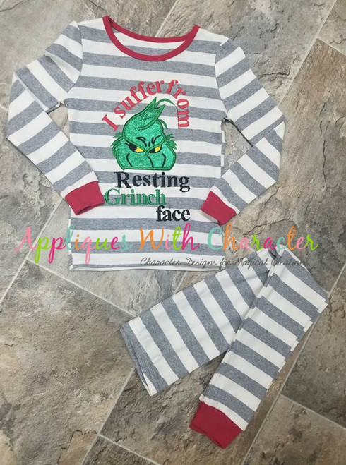 Grinchy Peeker Applique Design