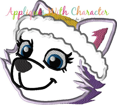 Paw Patrol Everest Full Face Applique Design