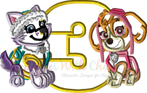 Pup Patrol Skye Ever Three Applique Design