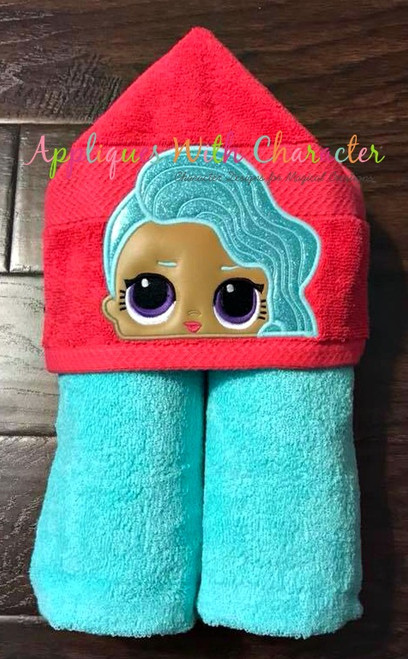 LOL Splash Doll Peeker Applique Embroidery Design