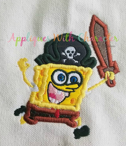 Spongebob Squarepants Pirate Applique Design