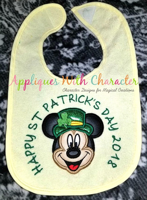 Mickey Mouse St. Patrick's Day Applique Design
