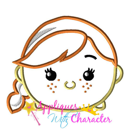 Frozen Anna Tsum Tsum  Applique Design