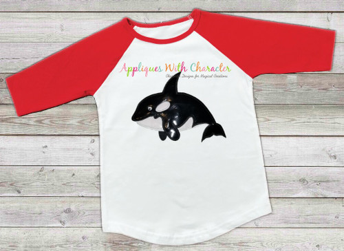 Ocean Whale Applique Design