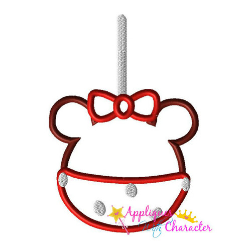 Minnie Mouse Candy Apple Applique Design