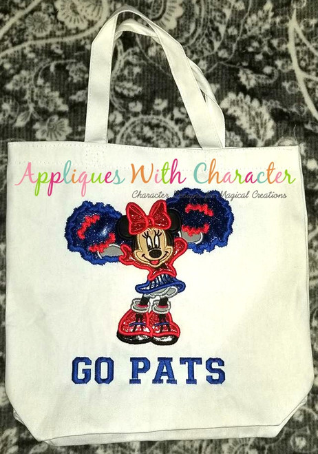 Minnie Mouse Cheerleader Applique Design