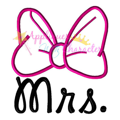 Miss Mouse Mrs. Applique Design