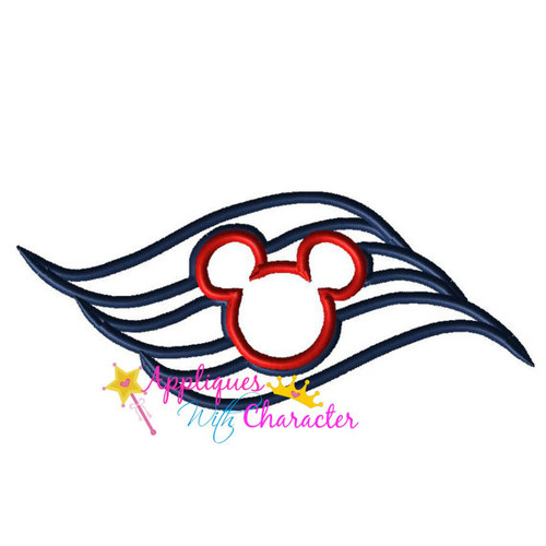 Disney Cruise Logo Applique Embroidery Design