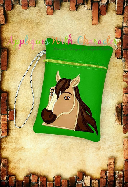 Spirit Horse Peeker Applique Embroidery Design