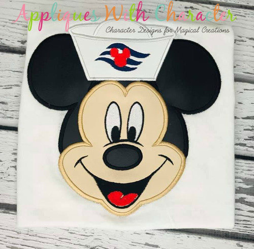 Mickey Mouse Cruise Applique Embroidery Design