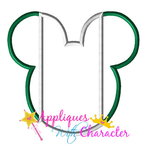 Nigerian Nigeria Flag Mr Mouse Head Epcot  Applique Design