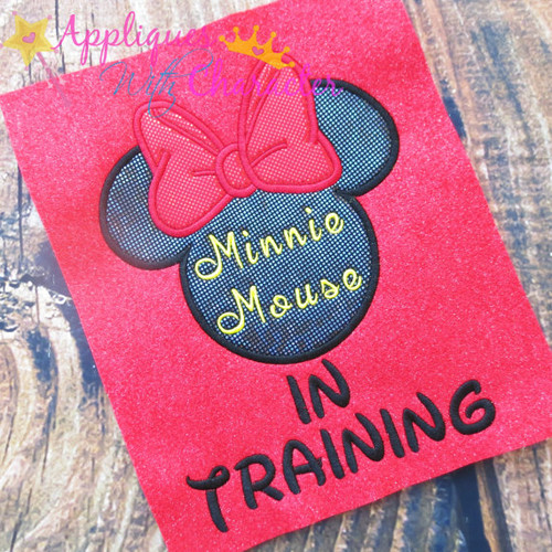 Miss Mouse In Training Applique Design