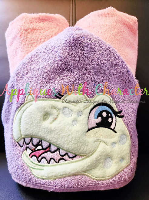 Tyrannosaurus Dinosaur Peeker Applique Design 