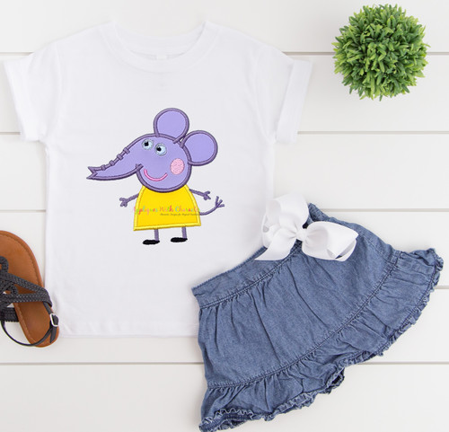 Peppa Pig Emily Elephant Applique Design